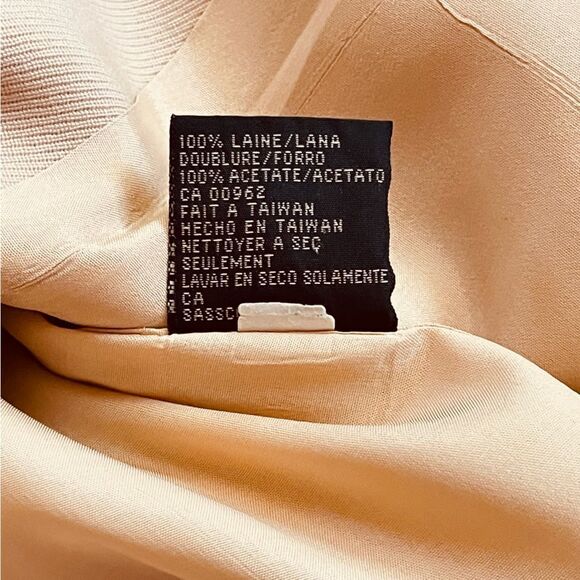 Vintage Kasper&Co. ASL Camel Single Breasted Flap Pocket Lined Wool Blazer - Picture 15 of 16